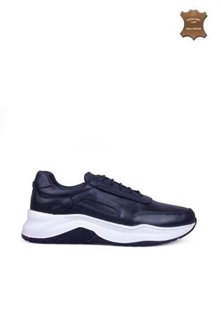 Erkek Sneaker Hakiki Deri Ayakkabı 031Y24E5791