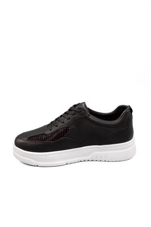 Erkek Sneaker Hakiki Deri Ayakkabı 082Y24E40730