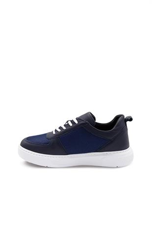 Erkek Sneaker Hakiki Deri Ayakkabı 082Y24E40745