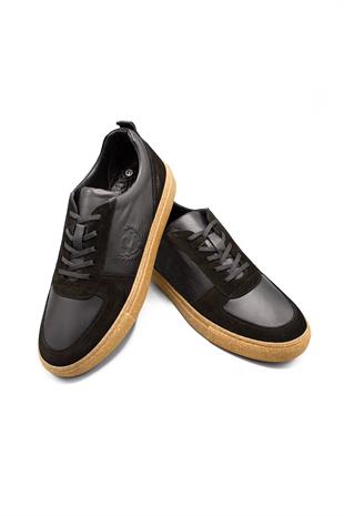 Erkek Sneaker Hakiki Deri Ayakkabı 082Y24E40714