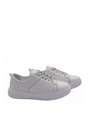 Erkek Sneaker Hakiki Deri Ayakkabı 082Y24E40748