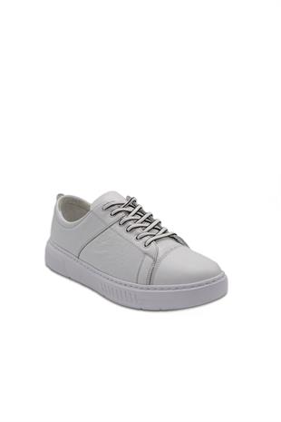 Erkek Sneaker Hakiki Deri Ayakkabı 082Y24E40748