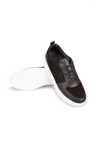 Erkek Sneaker Hakiki Deri Ayakkabı 082Y24E40726