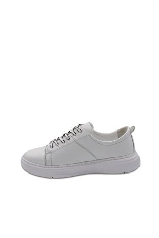 Erkek Sneaker Hakiki Deri Ayakkabı 082Y24E40748