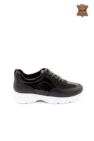 Erkek Sneaker Hakiki Deri Ayakkabı 082Y24E40737