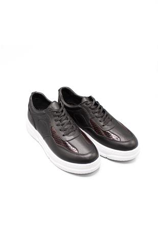Erkek Sneaker Hakiki Deri Ayakkabı 082Y24E40730