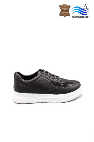Erkek Sneaker Hakiki Deri Ayakkabı 082Y24E40736