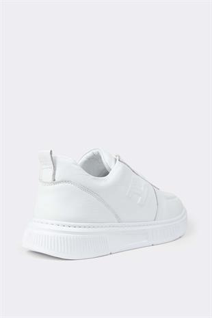 Erkek Sneaker Hakiki Deri Ayakkabı 082Y24E40728