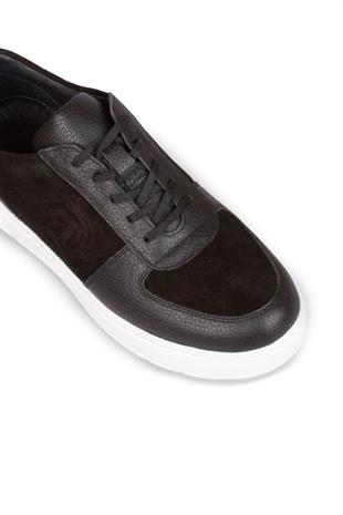 Erkek Sneaker Hakiki Deri Ayakkabı 082Y24E40726