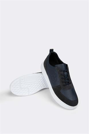 Erkek Sneaker Hakiki Deri Ayakkabı 082Y24E40704