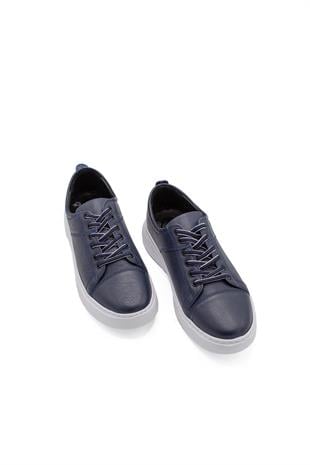 Erkek Sneaker Hakiki Deri Ayakkabı 082Y24E40748