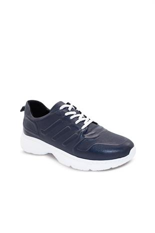 Erkek Sneaker Hakiki Deri Ayakkabı 082Y24E40744