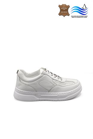 Erkek Sneaker Hakiki Deri Ayakkabı 082Y24E40736