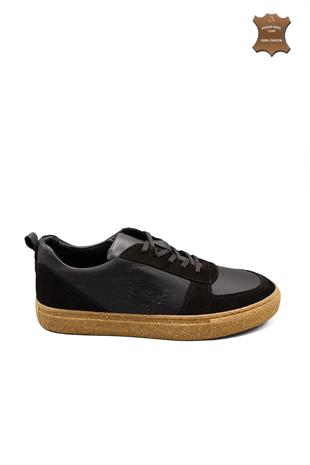 Erkek Sneaker Hakiki Deri Ayakkabı 082Y24E40714