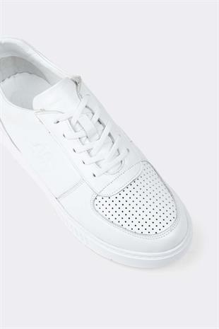 Erkek Sneaker Hakiki Deri Ayakkabı 082Y24E40732