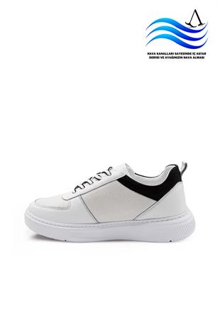 Erkek Sneaker Hakiki Deri Ayakkabı 082Y24E40743