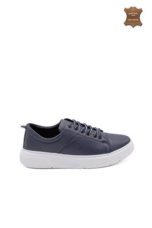 Erkek Sneaker Hakiki Deri Ayakkabı 082Y24E40748