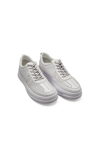 Erkek Sneaker Hakiki Deri Ayakkabı 082Y24E40736