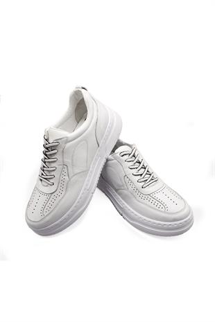 Erkek Sneaker Hakiki Deri Ayakkabı 082Y24E40736