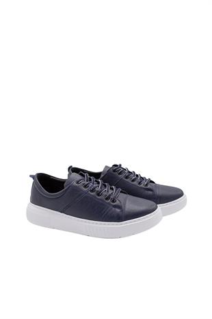 Erkek Sneaker Hakiki Deri Ayakkabı 082Y24E40748