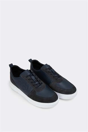 Erkek Sneaker Hakiki Deri Ayakkabı 082Y24E40704