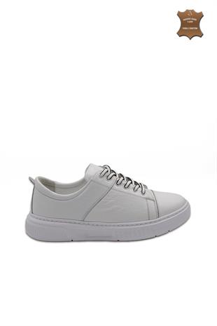 Erkek Sneaker Hakiki Deri Ayakkabı 082Y24E40748