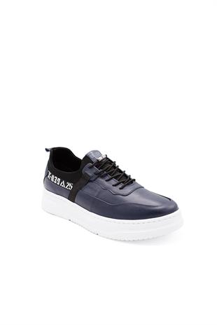 Erkek Sneaker Hakiki Deri Ayakkabı 082Y24E40733