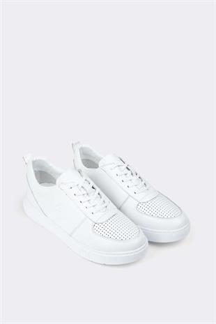 Erkek Sneaker Hakiki Deri Ayakkabı 082Y24E40732