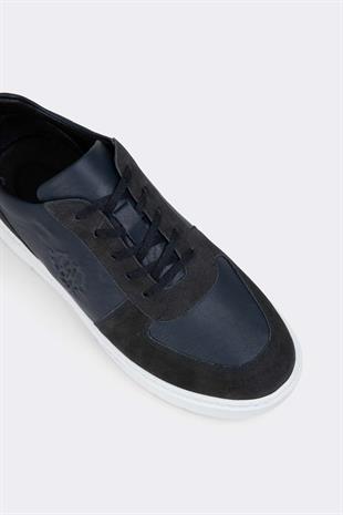 Erkek Sneaker Hakiki Deri Ayakkabı 082Y24E40704