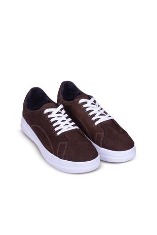 Erkek Sneaker Hakiki Deri Ayakkabı 082Y24E40716