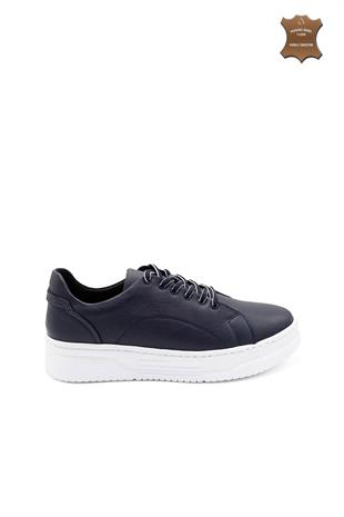 Erkek Sneaker Hakiki Deri Ayakkabı 082Y24E40716