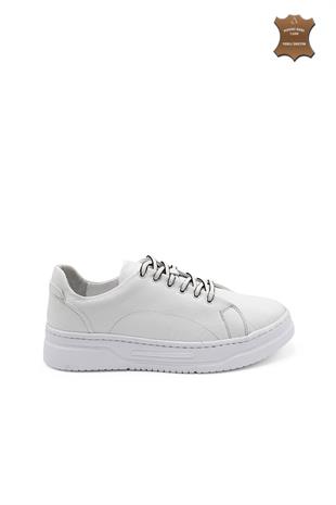 Erkek Sneaker Hakiki Deri Ayakkabı 082Y24E40716