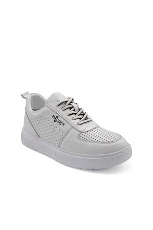 Erkek Sneaker Hakiki Deri Ayakkabı 082Y24E40740
