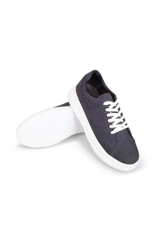 Erkek Sneaker Hakiki Deri Ayakkabı 082Y24E40716