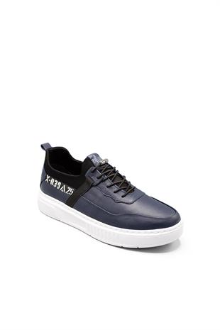 Erkek Sneaker Hakiki Deri Ayakkabı 082Y24E40749