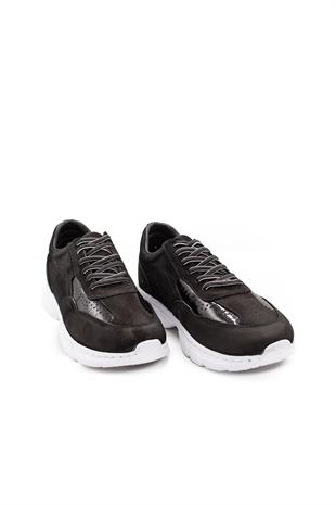 Erkek Sneaker Hakiki Deri Ayakkabı 082Y24E40737