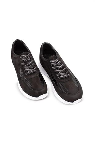 Erkek Sneaker Hakiki Deri Ayakkabı 082Y24E40737
