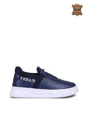Erkek Sneaker Hakiki Deri Ayakkabı 082Y24E40754