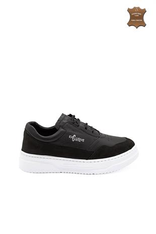 Erkek Sneaker Hakiki Deri Ayakkabı 082Y24E40741