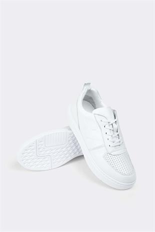 Erkek Sneaker Hakiki Deri Ayakkabı 082Y24E40728