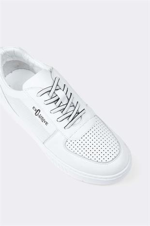 Erkek Sneaker Hakiki Deri Ayakkabı 082Y24E40734