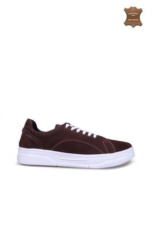 Erkek Sneaker Hakiki Deri Ayakkabı 082Y24E40716
