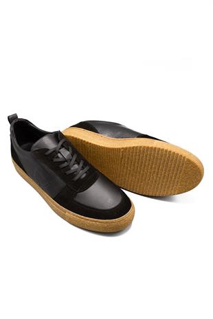Erkek Sneaker Hakiki Deri Ayakkabı 082Y24E40714