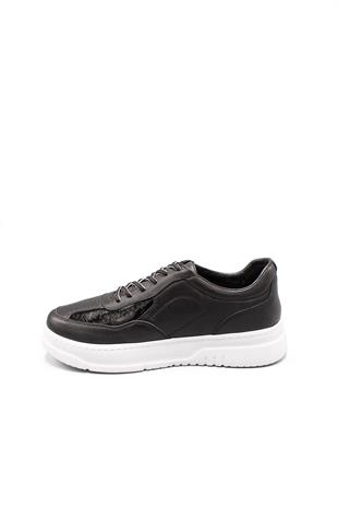 Erkek Sneaker Hakiki Deri Ayakkabı 082Y24E40736