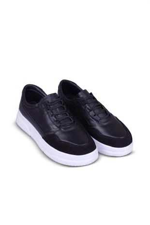 Erkek Sneaker Hakiki Deri Ayakkabı 082Y24E40729