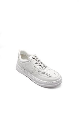 Erkek Sneaker Hakiki Deri Ayakkabı 082Y24E40736