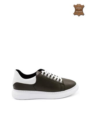 Erkek Sneaker Hakiki Deri Ayakkabı 082Y24E40746