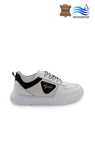 Erkek Sneaker Hakiki Deri Ayakkabı 082Y24E40743