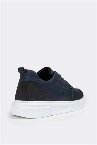 Erkek Sneaker Hakiki Deri Ayakkabı 082Y24E40704