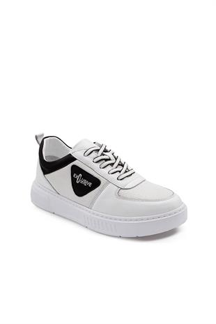 Erkek Sneaker Hakiki Deri Ayakkabı 082Y24E40743